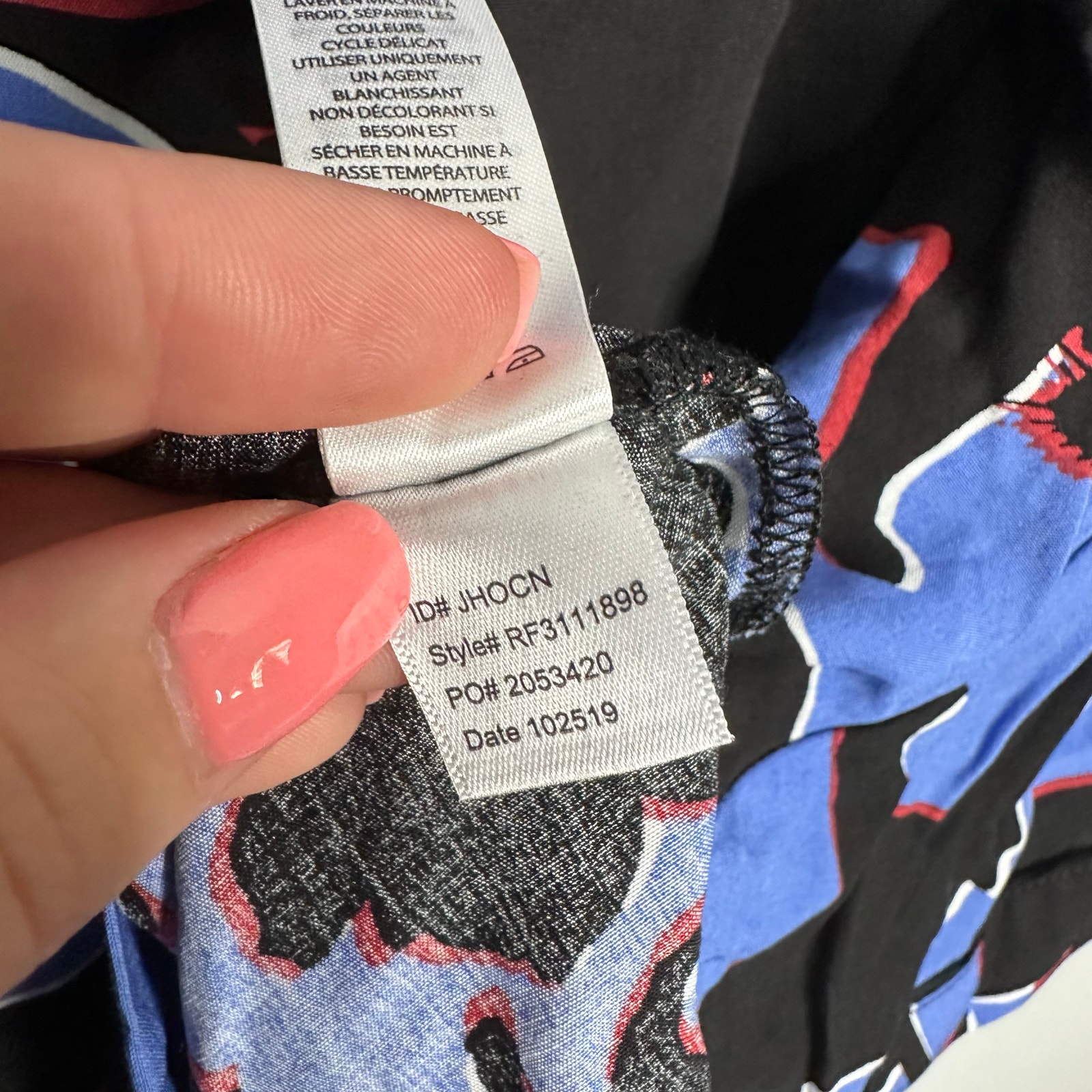 Refinery29 Panther Print Shirt Women 3x Blue Euc Bold Short Sleeve Camp Collar — image 5 of 8